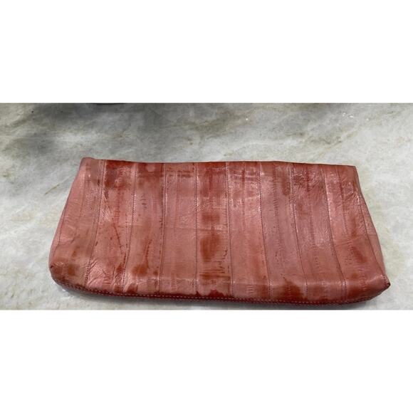 Neiman Marcus vintage Pink leather clutch - Picture 1 of 14
